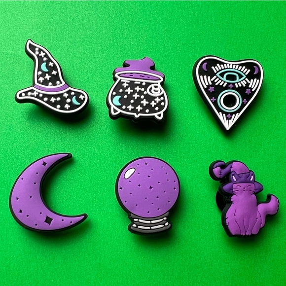 Magic Crocs Shoe Charms Set of 6 - jibbitz Charms - Picture 1 of 6
